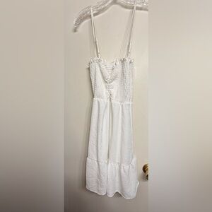 Sabrina White Smocked Midi Dress Size M NWT | Cottagecore Sundress